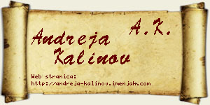 Andreja Kalinov vizit kartica